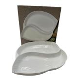 VINTAGE 16" SEASHELL SHAPED SERVING DISH