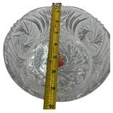 VINTAGE 7.5" TIARA CRYSTAL PEDESTAL BOWL