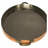 VINTAGE 16" OVAL COPPER/TIN LINED PAELLA FRENCH PAN