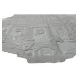 VINTAGE 15" MIKASA "WINTER WONDERLAND" GLASS ROUND HOSTESS PLATTER