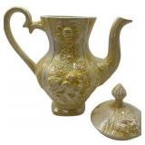 VINTAGE MCM POTTERY TEA POT 11.75" TALL