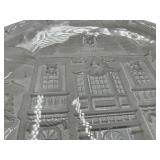 VINTAGE 15" MIKASA "WINTER WONDERLAND" GLASS ROUND HOSTESS PLATTER