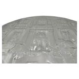 VINTAGE 15" MIKASA "WINTER WONDERLAND" GLASS ROUND HOSTESS PLATTER