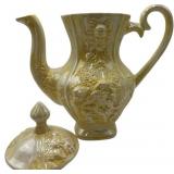 VINTAGE MCM POTTERY TEA POT 11.75" TALL