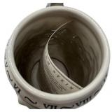 NORMAL ROCKWELL 1982 GOLD RIM PORCELAIN MUGS, LOT OF 8 MUGS