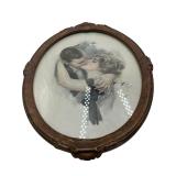 VINTAGE PAINTINGS WALL DECOR VICTORIAN FRAMED ART, LOT OF 2