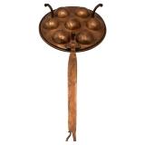 VINTAGE LARGE 11" COPPER EGG POACHER, DANISH CAKE BAKER