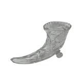 VINTAGE CRYSTAL GLASS CORNUCOPIA "HORN OF PLENTY" DECORATIVE VASE