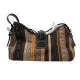 FOSSIL PURSE/BLACK AND BROWN FOSSIL JACQUARD