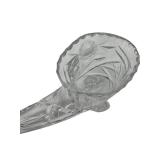 VINTAGE CRYSTAL GLASS CORNUCOPIA "HORN OF PLENTY" DECORATIVE VASE