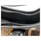 FOSSIL PURSE/BLACK AND BROWN FOSSIL JACQUARD