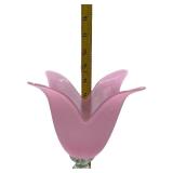 TULIP GLASS CANDLE HOLDER