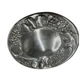 VINTAGE THE WILTON CO ROUND PEWTER FRUIT BOWL