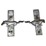 VINTAGE 1967 FORD MUSTANG FENDER EMBLEMS, SET OF 2