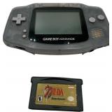 GAMEBOY ADVANCE AND ZELDA GAME, NO CHARGER OR BACK COVER