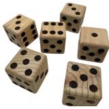 TRIUMPH BIG ROLLER WOODEN LAWN DICE SET