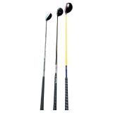 TAYLOR MADE BAG WITH PRIMA GOLF CLUB SET WITH ATTACHMENTS