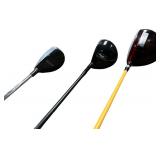 TAYLOR MADE BAG WITH PRIMA GOLF CLUB SET WITH ATTACHMENTS