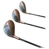 TAYLOR MADE BAG WITH PRIMA GOLF CLUB SET WITH ATTACHMENTS