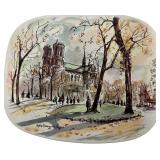 VINTAGE SCENES OF PARIS TRIVETS, COUNT OF 8