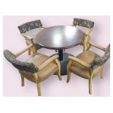 CAFE TABLE AND 4 CHAIRS