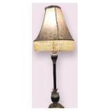 BUFFET ACCENT TABLE LAMP VICTORIAN RUSTIC FRIZZLED BEAUTIFUL BASE