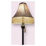 BUFFET ACCENT TABLE LAMP VICTORIAN RUSTIC FRIZZLED BEAUTIFUL BASE