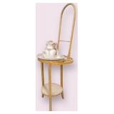 VINTAGE R S PRUSSIA WATER PITCHER AND BOWL SET WITH STAND