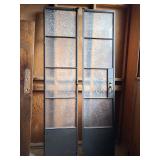 Vintage Doors (545277) Metal Doors with Frosted Glass Panes