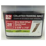 Grip-Rite GRW8RHGH1 Round Head 28 Degree Wire Strip Framing Nail 2-3/8 L in.