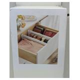 Set of 2 Plastic Drawer Dividers White - Brightroom™: Organizer for Clothes, Dresser Separator