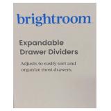 Set of 2 Plastic Drawer Dividers White - Brightroom™: Organizer for Clothes, Dresser Separator