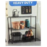 3 Tier Wide Wire Shelving - Brightroom™ - Black
