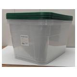 Set of 3 - 56qt Clear Storage Box with Lid White - Room Essentials™