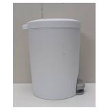 1.6gal Round Step Trash Can - Brightroom™: Compact Pedal-Operated Lid, Small Bathroom Bin, Textured White Finish