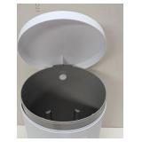 1.6gal Round Step Trash Can - Brightroom™: Compact Pedal-Operated Lid, Small Bathroom Bin, Textured White Finish