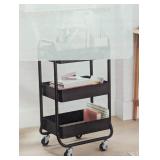 3 Tier Metal Utility Cart - Brightroom™ - Black