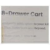 8 Drawer Storage Cart - Brightroom™: Rolling Utility Cart, Powder-Coated Steel & Polypropylene, White