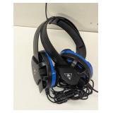 Pair of Turtle Beach Recon Chat PlayStation Headset – PS5, PS4 3.5mm – Glasses Friendly, High-Sensitivity Mic, Black/Blue