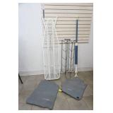 No Sale Lot: ironing board, car mats, pool cleaner spaw wand, cd racks