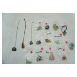 Jewelry Lot: rock pendant necklaces