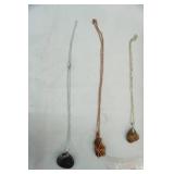 Jewelry Lot: rock pendant necklaces