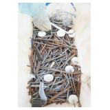 hardware supply lot: staples, nails, screws
