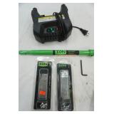ION ice auger blades and charging block & wrench