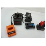 Variety of batteries & charging blocks