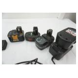 Variety of batteries & charging blocks