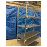6-Tier Stainless Steel Wire Shelving Storage Rack - NSF Approved - Great Condition! 47.5" x 18" x 73"