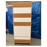 High Quality Heavy Duty Cherry Laminate Finish Executive Wardrobe Storage Cabinet with Number Combination Lock - Excellent Condition!