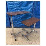 Lot of 2 Lumex GF8901-1A Overbed Patient Tray Tables - In Good Condition!