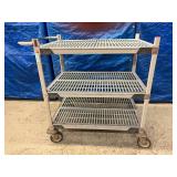 MSRP $1000 MetroMAX Mobile 3-Tier Storage Supply Rack Utility Cart - Polymer corrosion-proof shelving with removable Microban® grid sections! - In Great Condition!